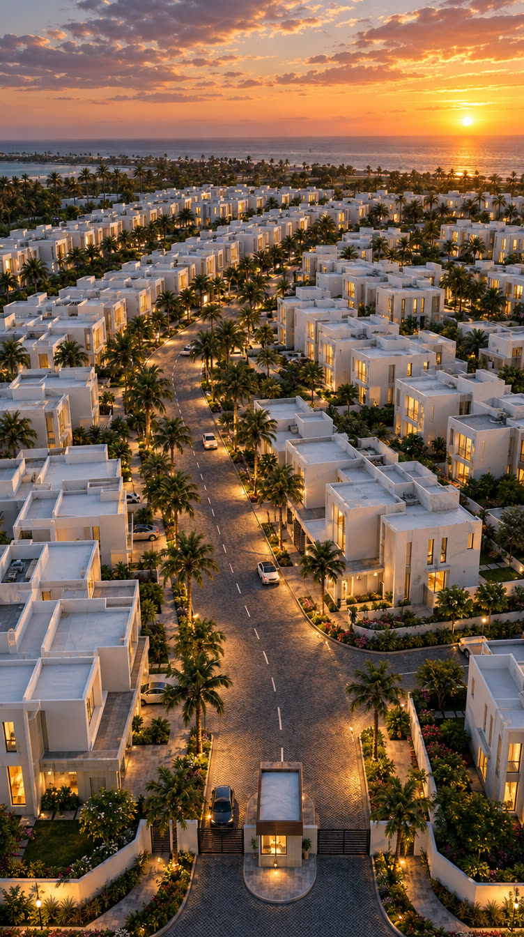 Tilal Al Areen villa community from above