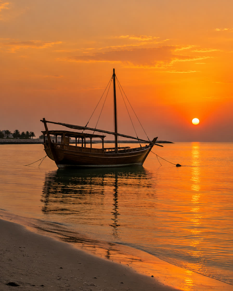 Sunsets on the Zallaq coast